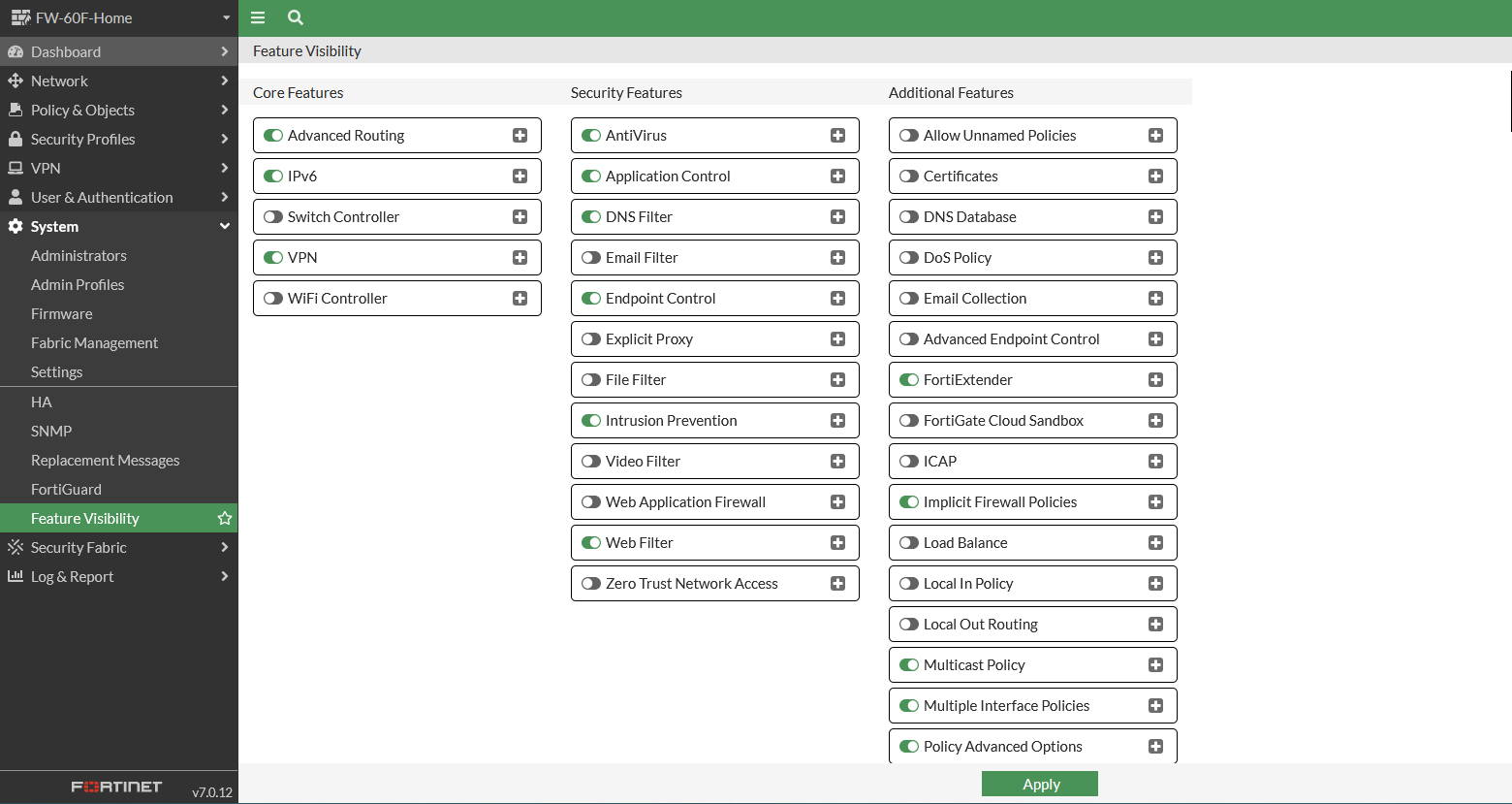 fortigate starting point
